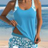 Suzan - Haut de Maillot de Bain avec Ensemble Boxer Imprimé