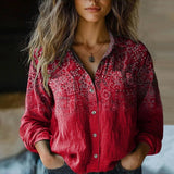 Lily™ - Chemise Vintage Imprimée