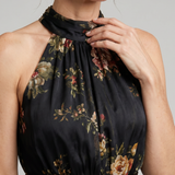 Sior | Robe midi à col halter florale