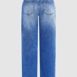 Jeans à taille moyenne et coupe droite