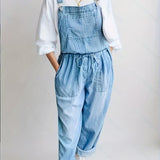 Martine | Salopette en denim délavé