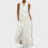Camila – Robe Maxi Botanique Imprimée