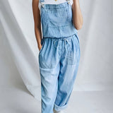 Martine | Salopette en denim délavé