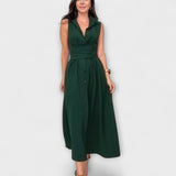Mira - Robe midi à enfiler avec détail à nouer