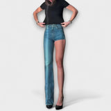 Astra - Shorts en denim asymétriques tendance avec une bretelle