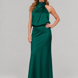 Nopal | Robe midi sans manches avec col drapé