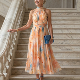 Elin | Robe midi à bretelles douces