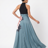 Olympas | Robe Maxi à Bustier et Motif Floral