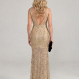 Sirea | Robe midi transparente sans manches avec paillettes