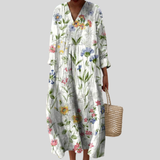 Robe d'été flatteuse avec imprimé