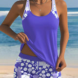 Suzan - Haut de Maillot de Bain avec Ensemble Boxer Imprimé