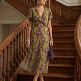 Virel | Robe midi à fleurs décontractée