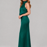 Nopal | Robe midi sans manches avec col drapé