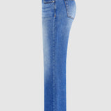 Jeans à taille moyenne et coupe droite