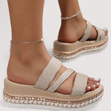 Jette | Sandales dorées à brides fines