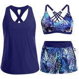 Maren | Ensemble de Tankini-Bikini & Couverture en Trois Pièces
