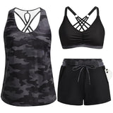 Maren | Ensemble de Tankini-Bikini & Couverture en Trois Pièces