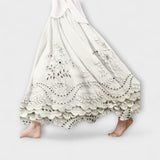 Luna – Jupe Maxi Boho avec Broderie