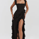 Amira Long Dress – Dark Plum