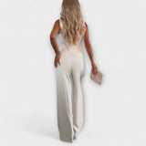 Wilhelmina - Ensemble élégant sans manches avec top et pantalon