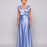 Samouse | Robe maxi avec haut croisé et manches courtes