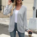 Neva™ - Cardigan en maille côtelée élégant avec manches longues