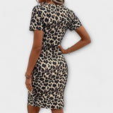 Robe élégante à motif léopard
