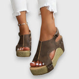 Mia | Sandales à plateau vintage