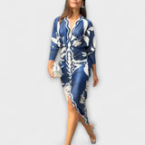 Cleo – Robe midi dolman avec imprimé brésilien