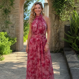 Avien | Robe Midi à Encolure Halter Douce