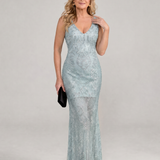 Sirea | Robe midi transparente sans manches avec paillettes