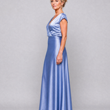 Samouse | Robe maxi avec haut croisé et manches courtes