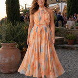 Elin | Robe midi à bretelles douces