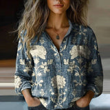 Lily™ - Chemise Vintage Imprimée