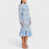 Freya - Robe midi élégante en dentelle florale