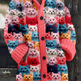 Isabella - Gilet pour chats tricoté coloré