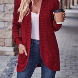 Neva™ - Cardigan en maille côtelée élégant avec manches longues