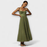 Marilyn - Robe Midi en Tulle avec Design Bustier