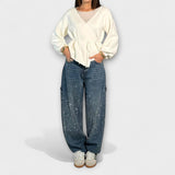 Fable - Jeans en Denim Brillant au Style Balloon Carpenter