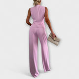 Wilhelmina - Ensemble élégant sans manches avec top et pantalon