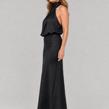 Nopal | Robe midi sans manches avec col drapé