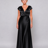 Samouse | Robe maxi avec haut croisé et manches courtes