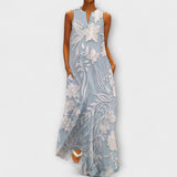Camila – Robe Maxi Botanique Imprimée