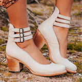 Denise | Escarpins cuir talon bloc à brides