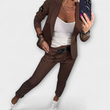 Malou - Ensemble coordonné de top, veste et pantalon
