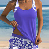 Suzan - Haut de Maillot de Bain avec Ensemble Boxer Imprimé