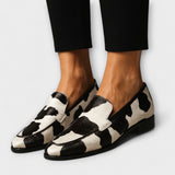 Françoise | Mocassin pointu à motif vache