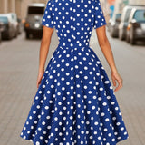 Marguerite™ | Robe pois élégante confortable intemporelle