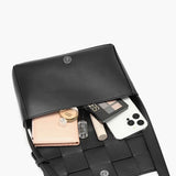 Black Woven Crossbody Bag