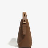 Soft-Buckle Piping Bucket Bag